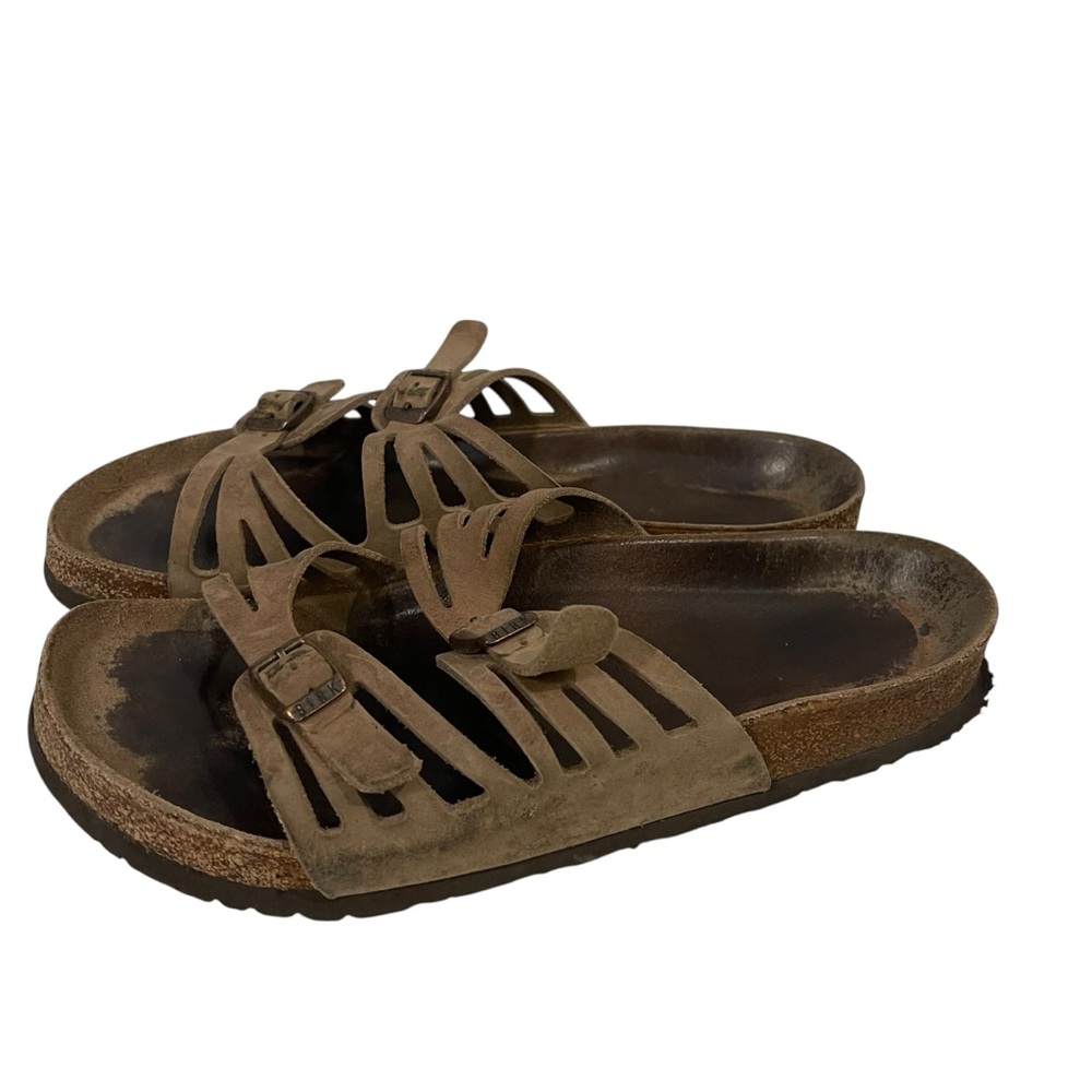 Women’s Birkenstock Brown Strappy Leather Sandals Shoes